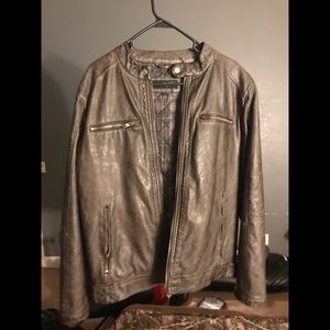 Black rivet leather jacket